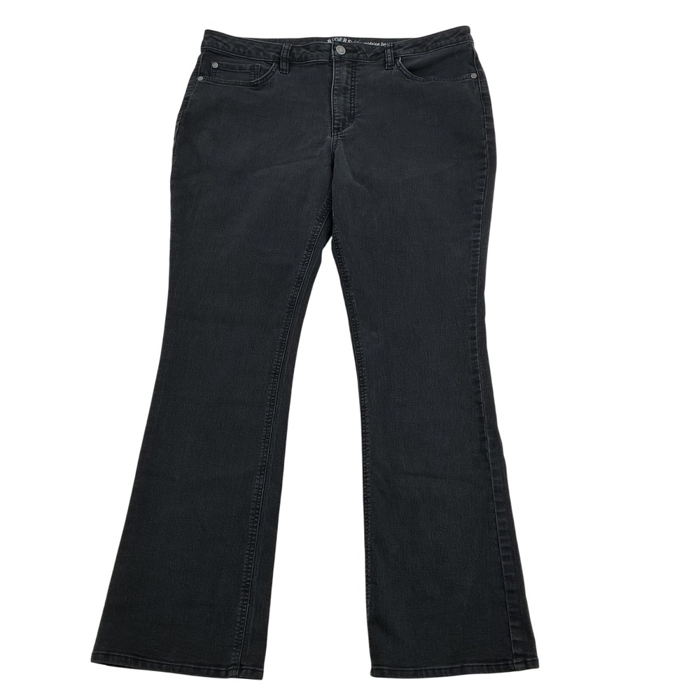 Riders by Lee Midrise Bootcut Jeans Womens 16M Black Cotton Blend Stretch